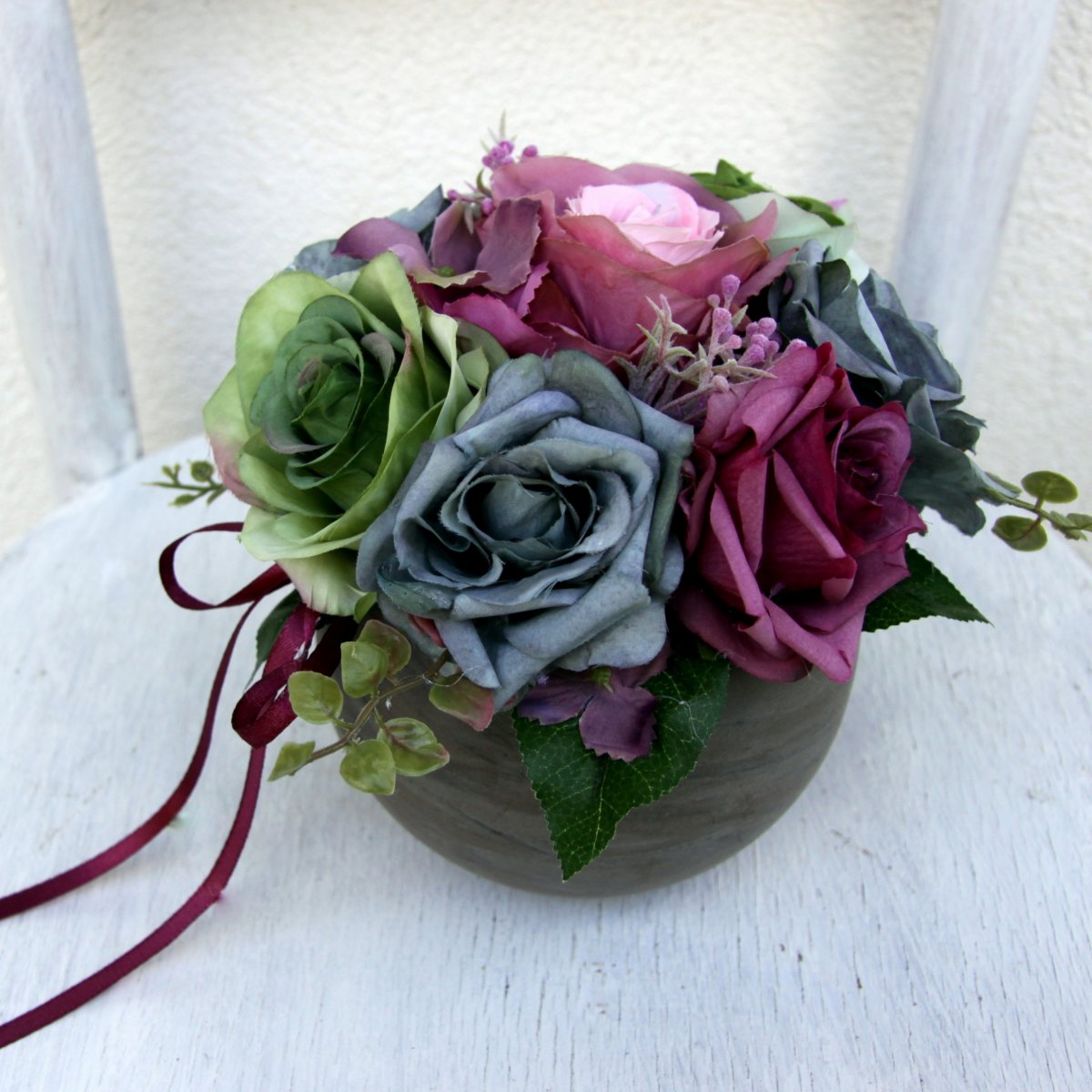 Miluju a maluju_kytice růží_dekorace na stůl