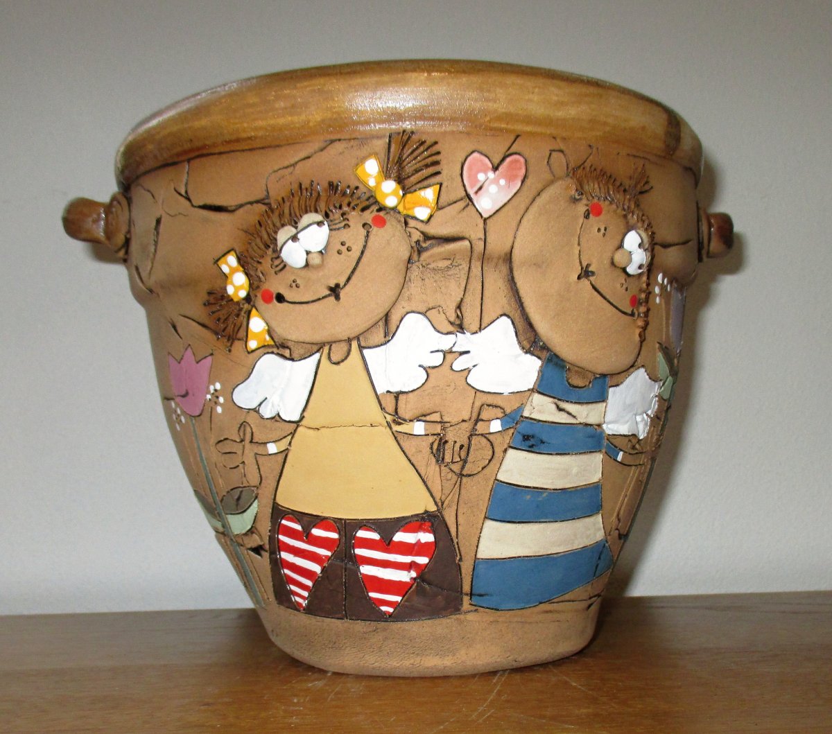 Obal na květináč s andílky