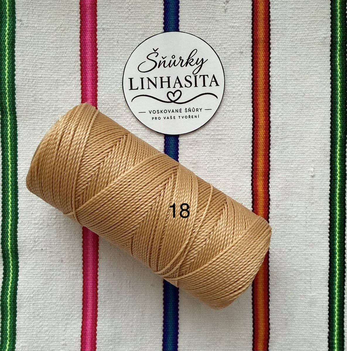 Linhasita 1 mm 18 celá cívka (tm. písková)