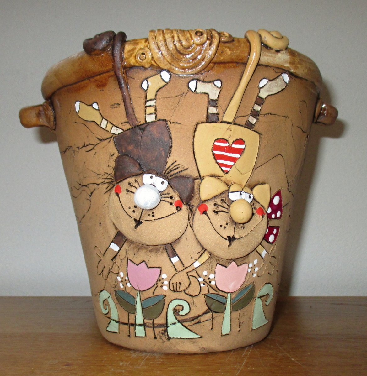 Obal na květináč - Kočky