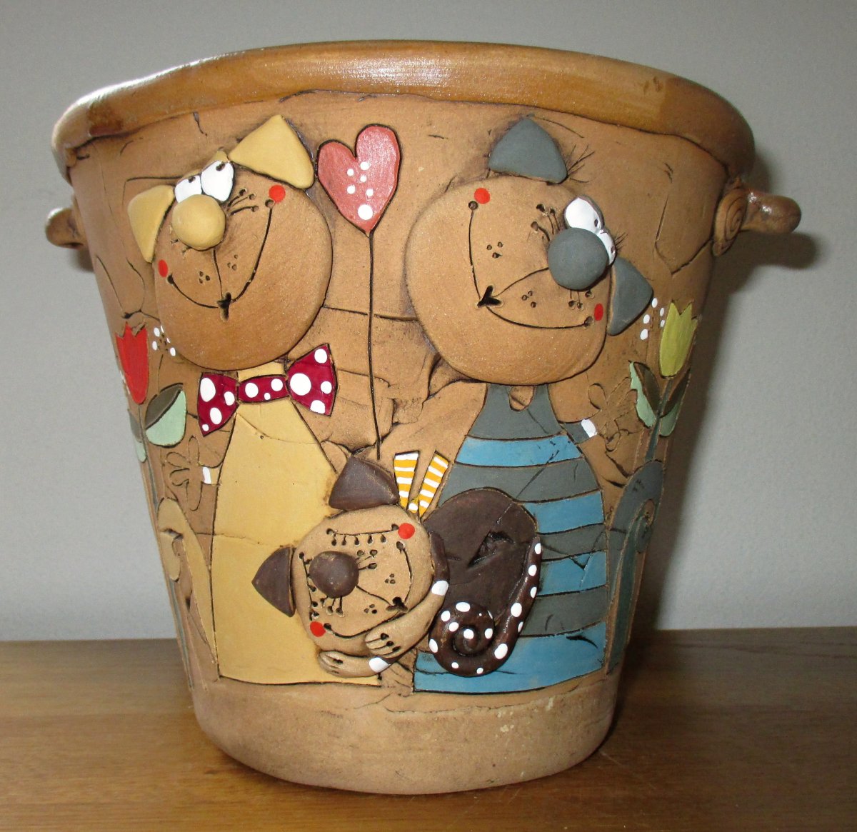 Obal na květináč - Kočky