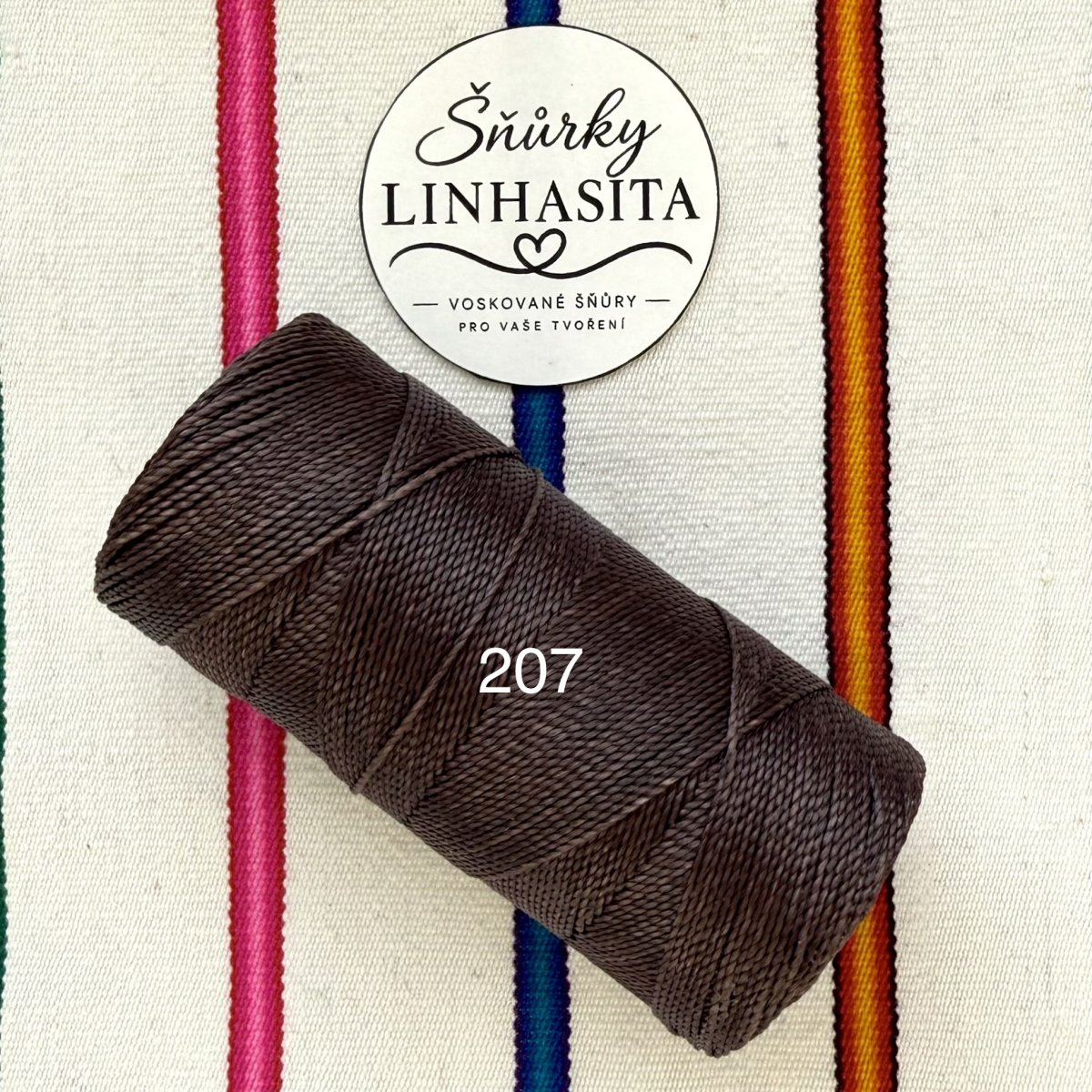 Linhasita 1 mm 207 celá cívka (tmavě hnědá)