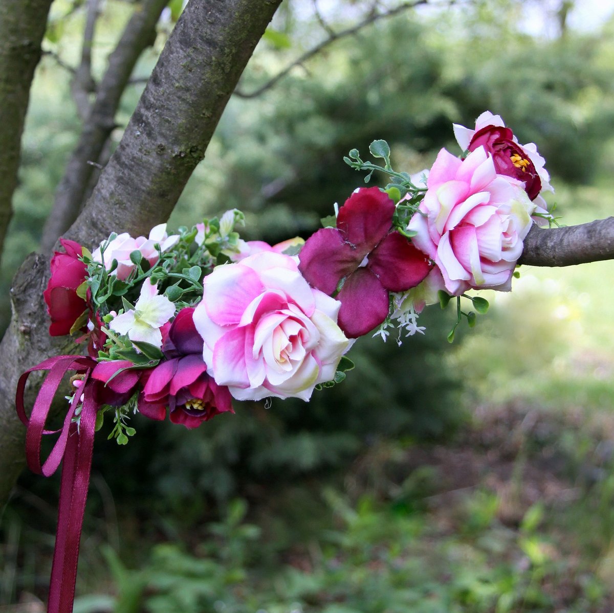 Lásky čas_květinový věneček do vlasů