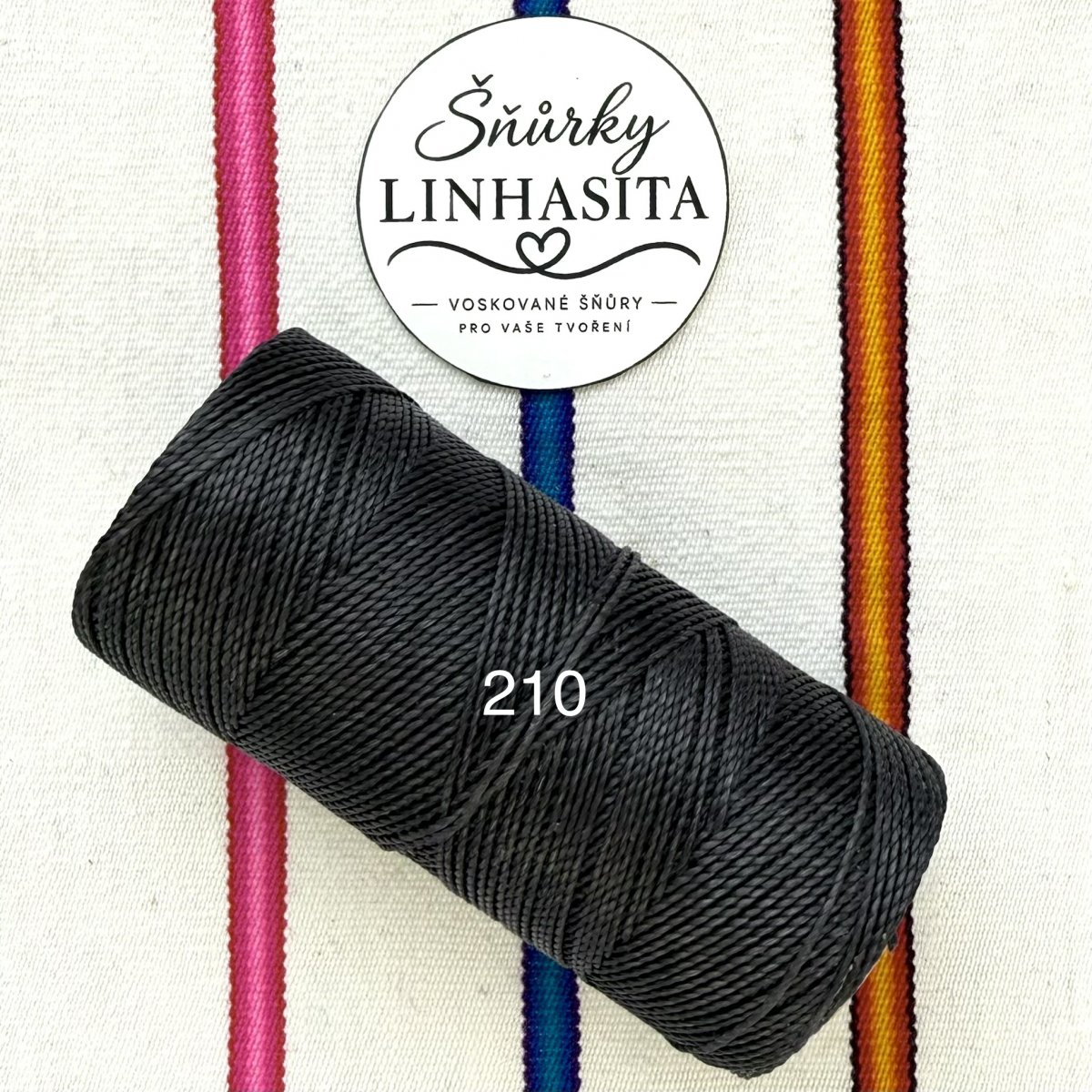 Linhasita 1 mm 210 celá cívka (tmavě šedá)