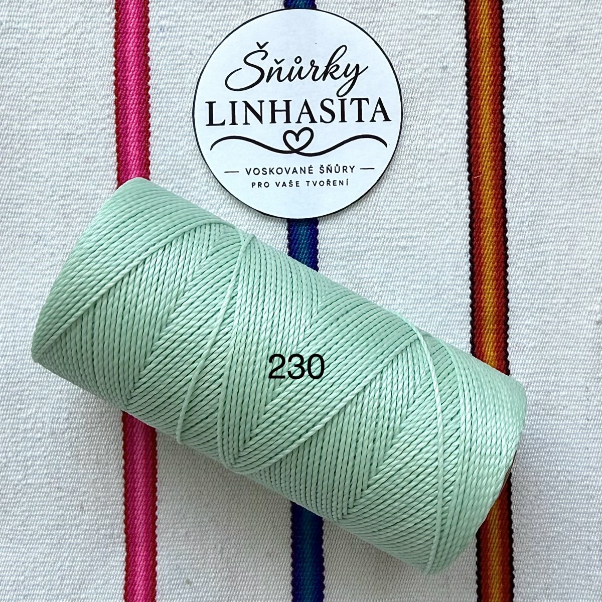 Linhasita 1 mm 230 celá cívka (pastelově zelená)