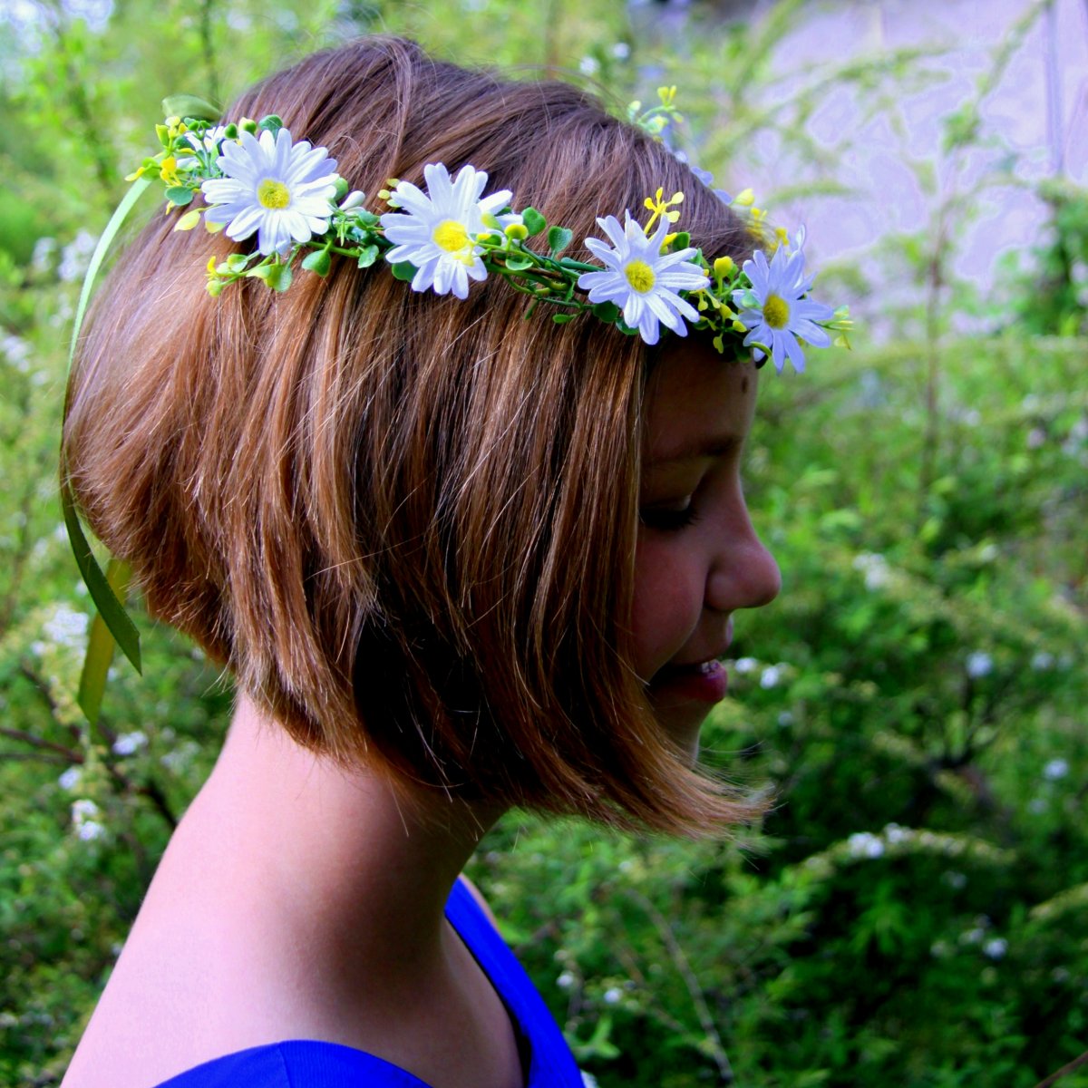 Kopretinový věneček do vlasů