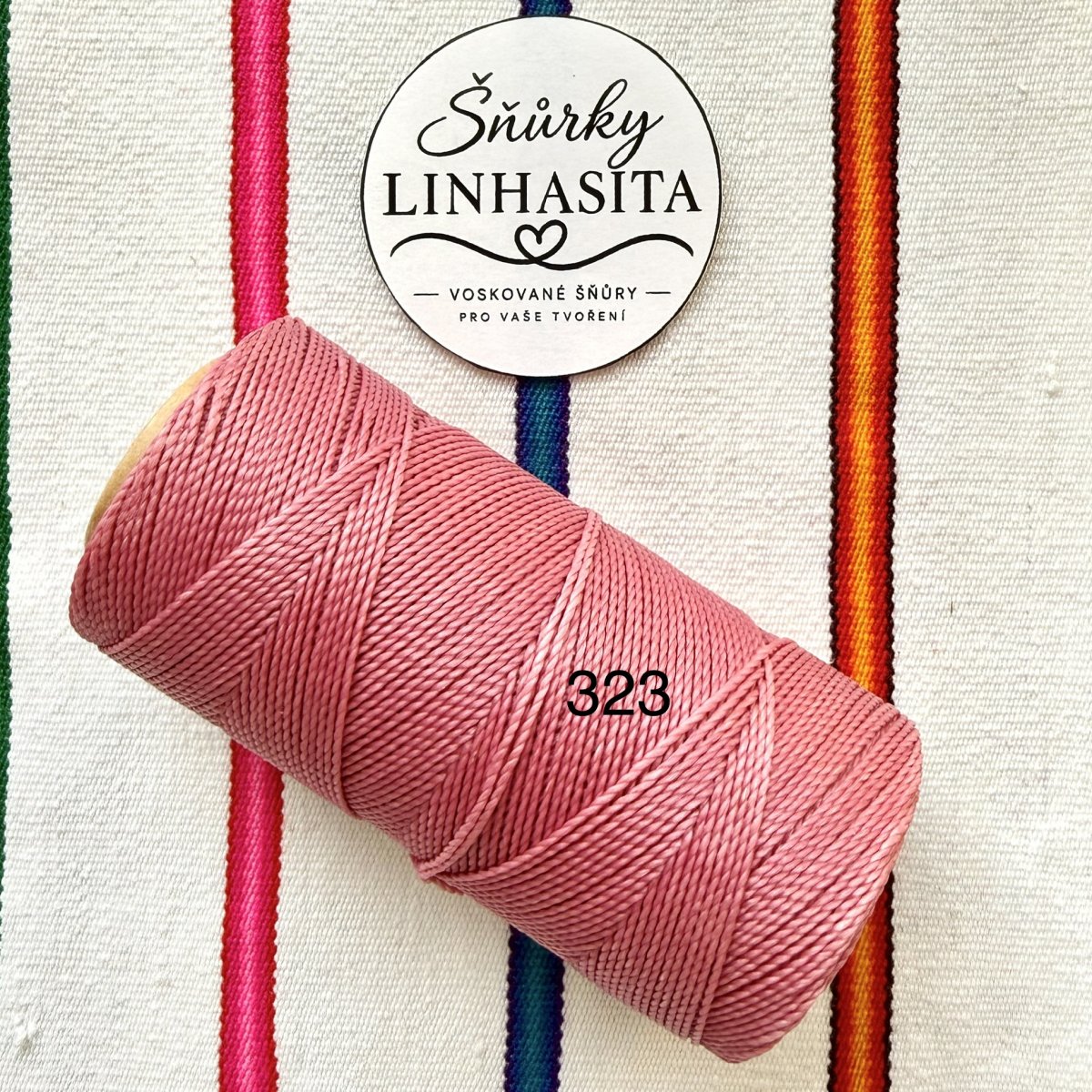 Linhasita 1 mm 323 celá cívka (růžová)