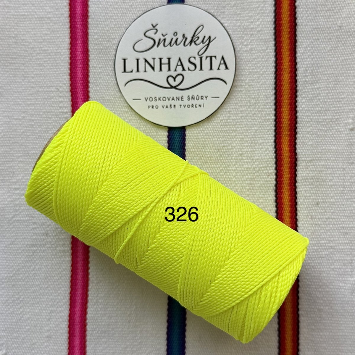 Linhasita 1 mm 326 celá cívka (neonově žlutá)