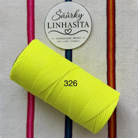 Linhasita 1 mm 326 celá cívka (neonově žlutá)