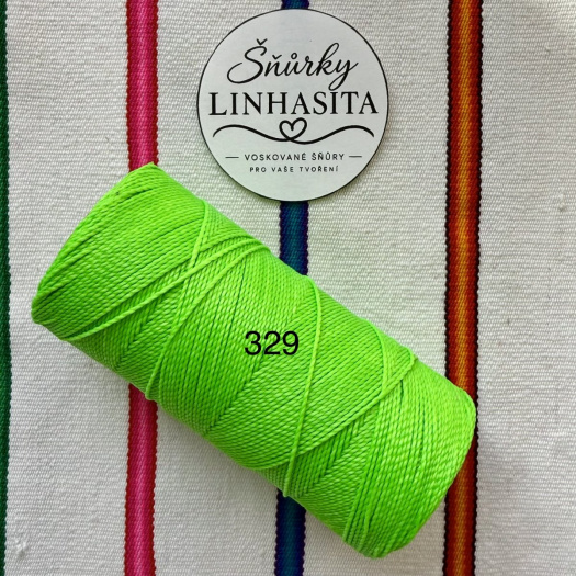 Linhasita 0,75 mm 329 celá cívka (neonově zelená)