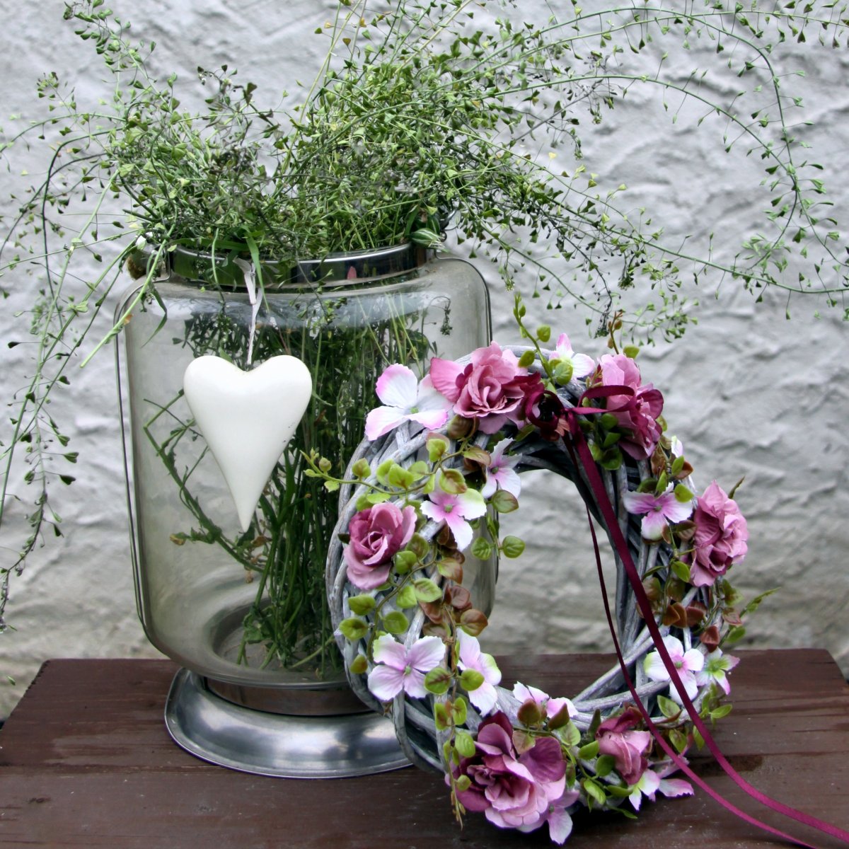 Z babiččiny zahrádky_věnec na dveře