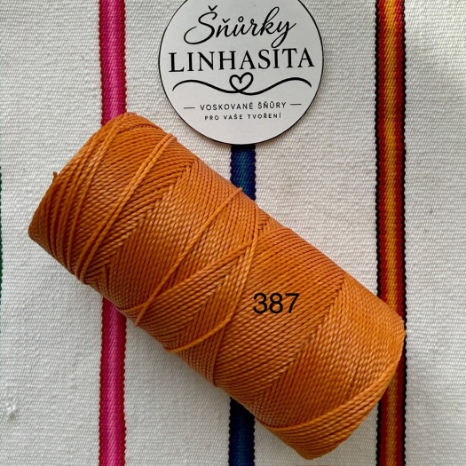 Linhasita 1 mm 387 celá cívka (tmavě oranžová)