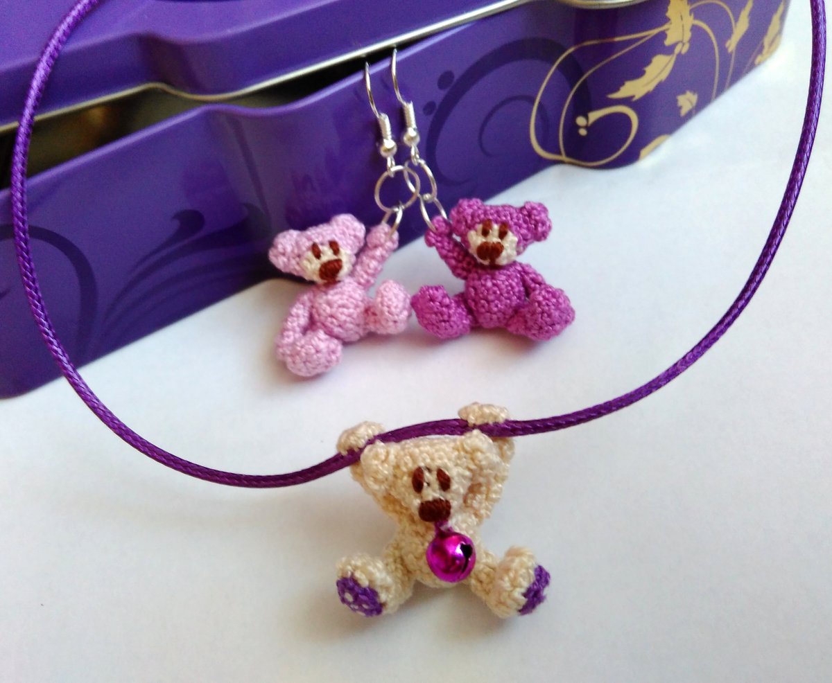 Medvídkový set fialový