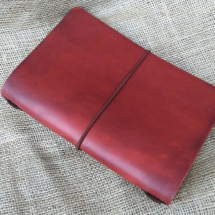 Kožený zápisník A5 ve stylu Midori, mahagon