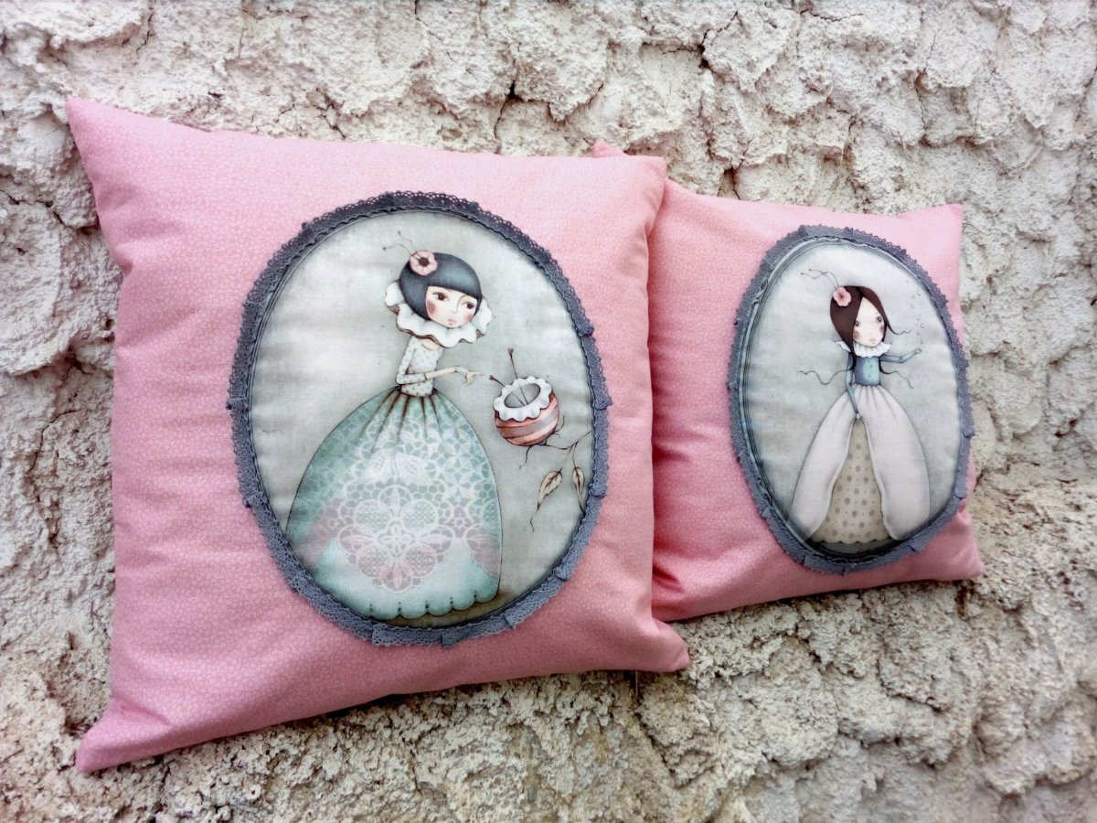 Romantické princezny - povlak na polštářek