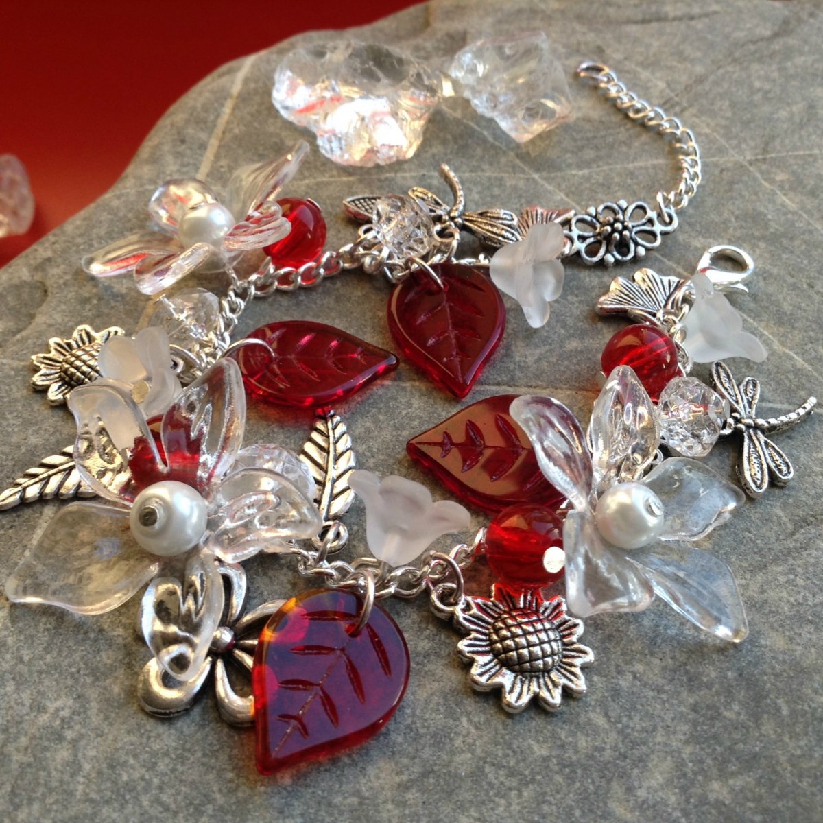 Zamrzlé květy - náramek