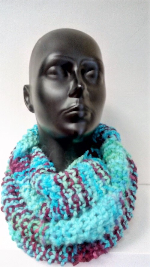 PLETENÝ NÁKRČNÍK Z VLNY A ALPAKY 