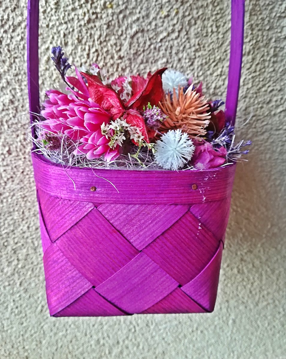Fialovorůžový košíček II.