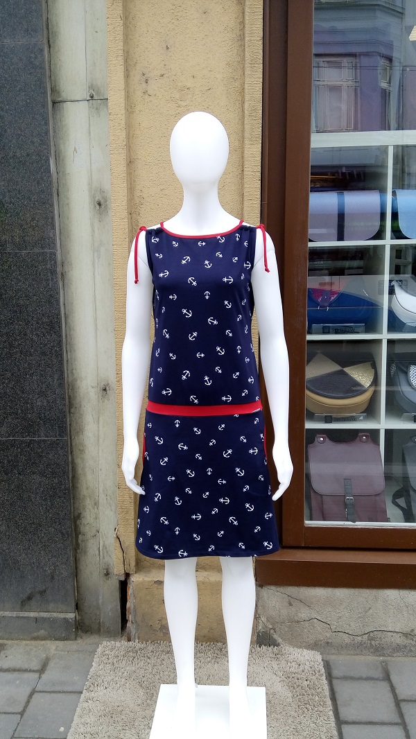 Šaty kotvičky s vázačkou vel. M/L