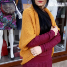 Pletená vesta - barva hořčicová