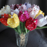 Šité tulipány KYTIČKOVANÉ - různé barvy