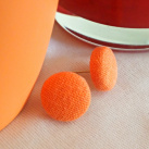 Oranžové – buttonkové náušnice