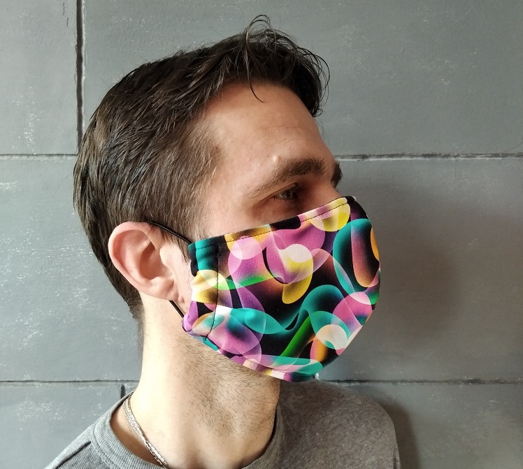 Rouška pánská - vzor barevný kouř - skladem