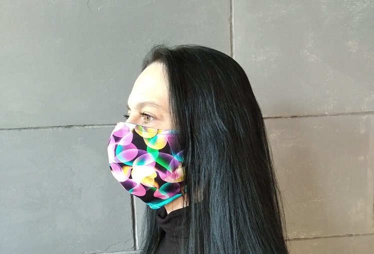 Rouška dámská - barevný kouř - skladem 