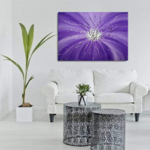 Malovaný  obraz, fialová abstrakce 
