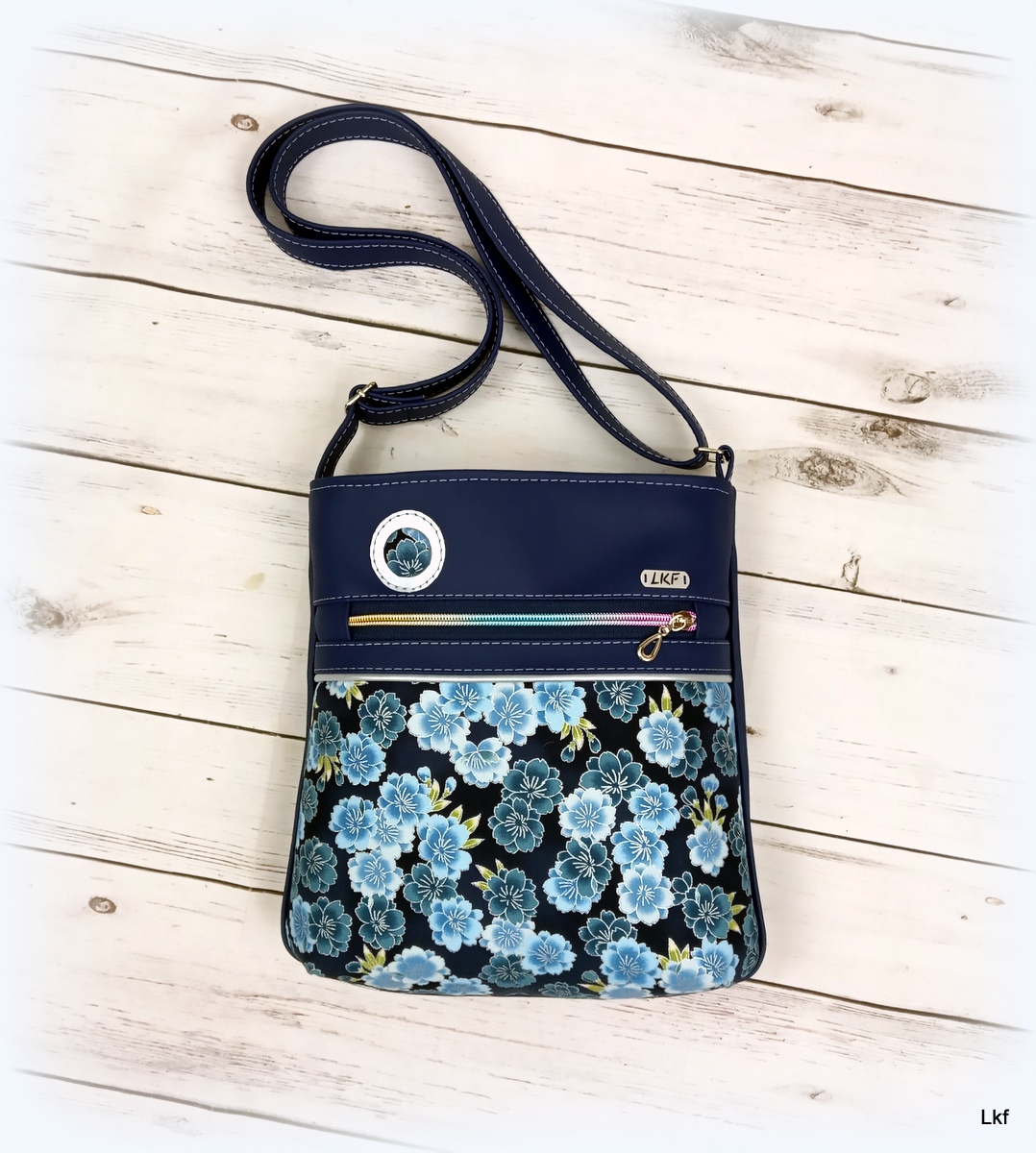 kabelka Bibi stříbrný květ