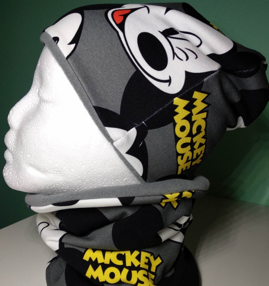 Čepice, nákrčník Mickey mouse