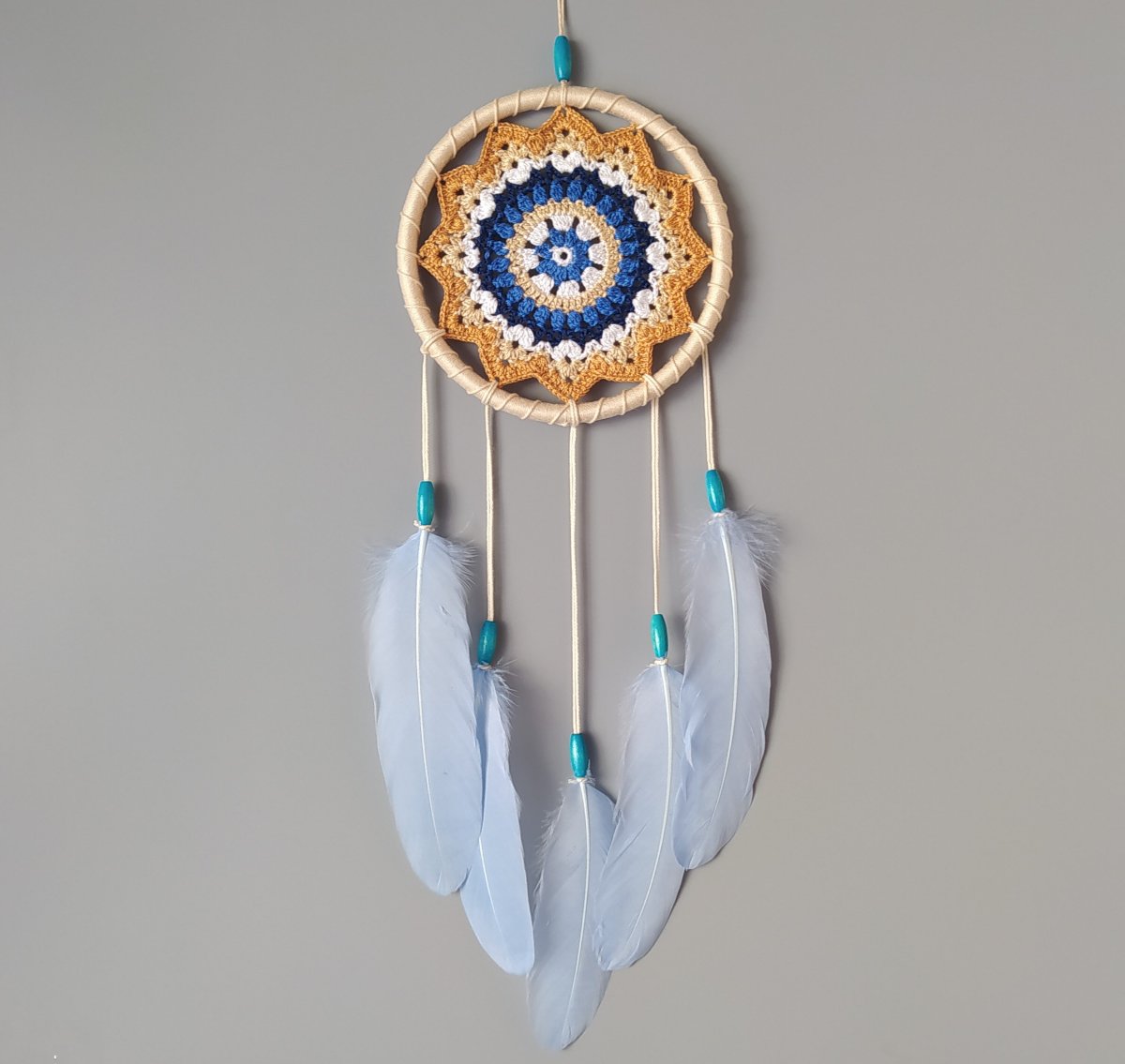 Lapač zlých snů s mandalou 15 x 50 cm