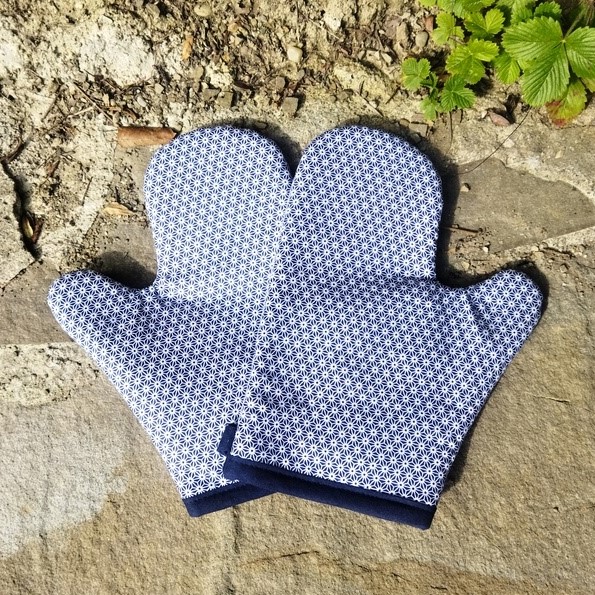 Kuchyňské chňapky modrobílé