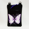 mini crossbody -fialový motýl