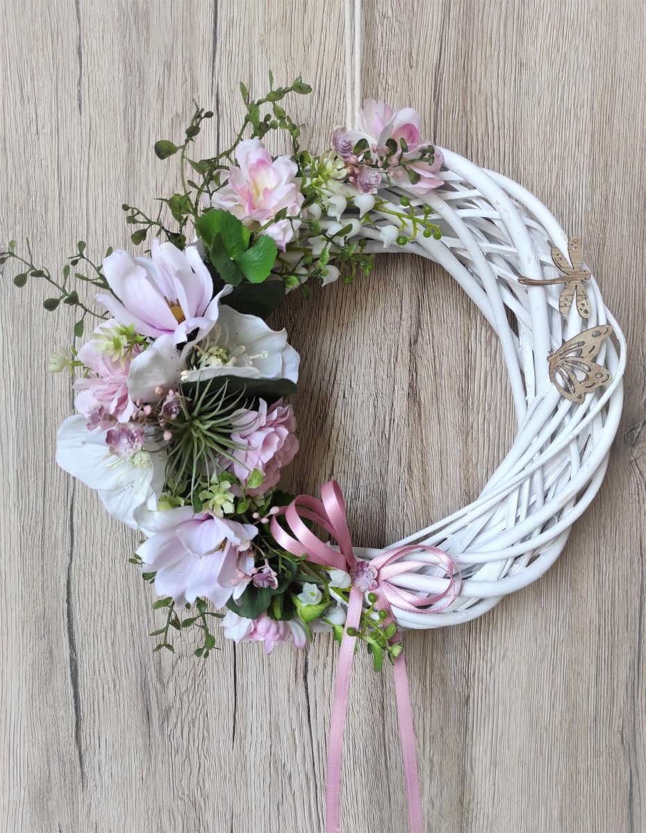 Věnec do světle růžové