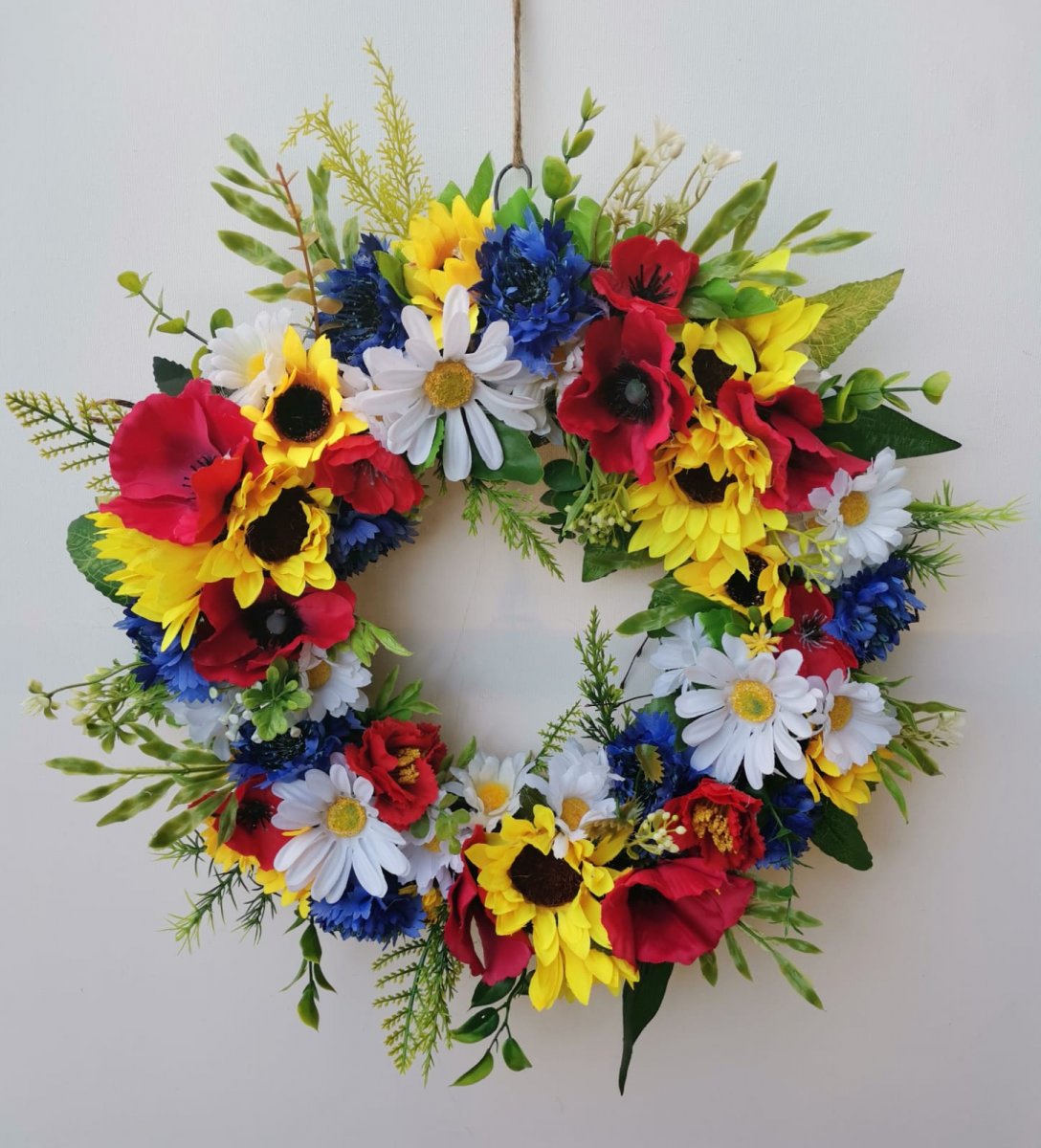 Celoroční věnec na dveře, barevný 