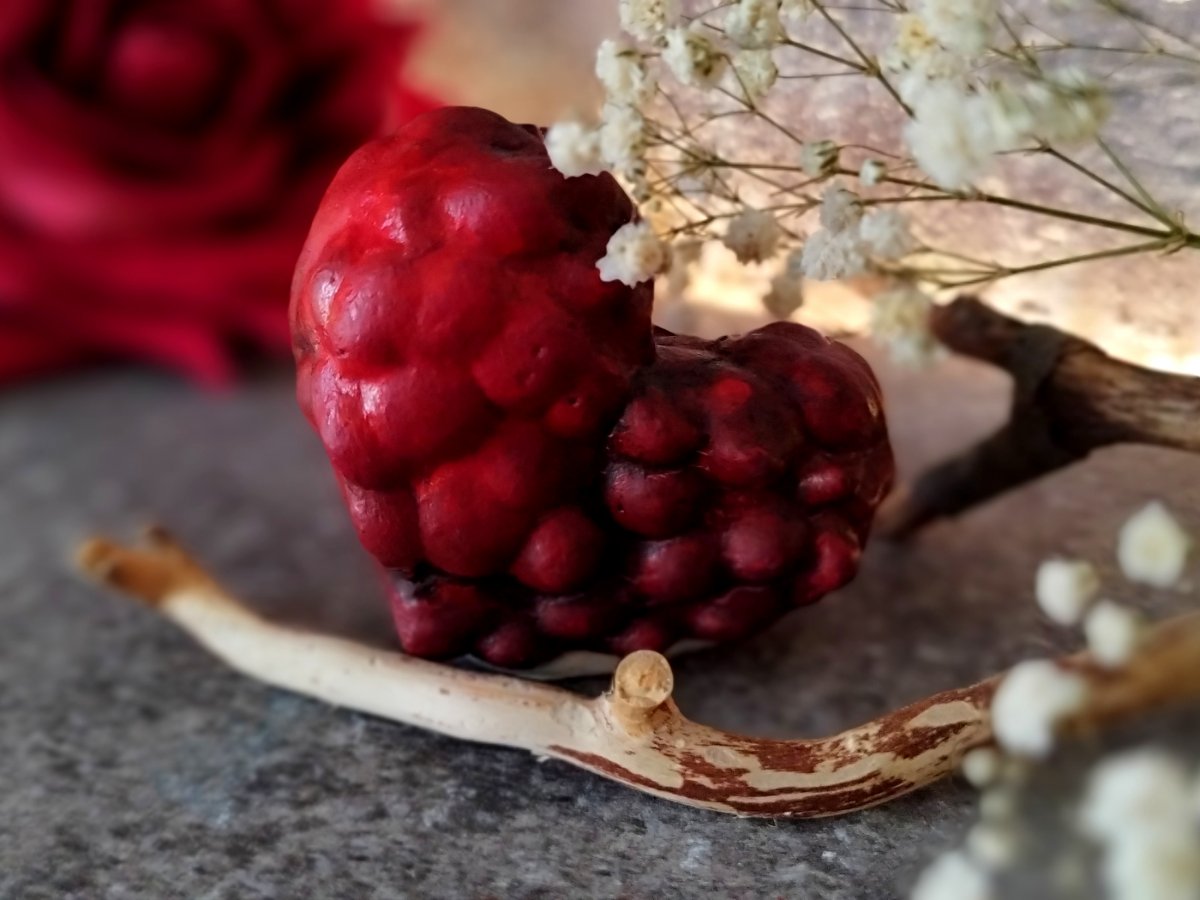 Betonové srdíčko "Struktura bublina"