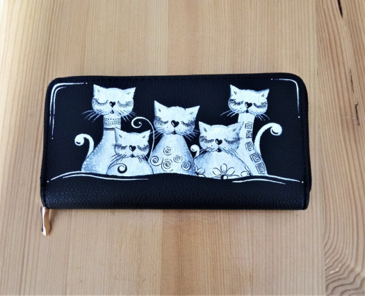 dámská peněženka-černobílé kočičky