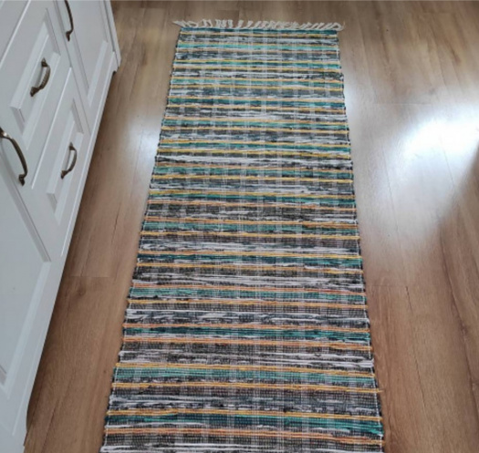Tkaný koberec behúň 60x200 cm do zelena