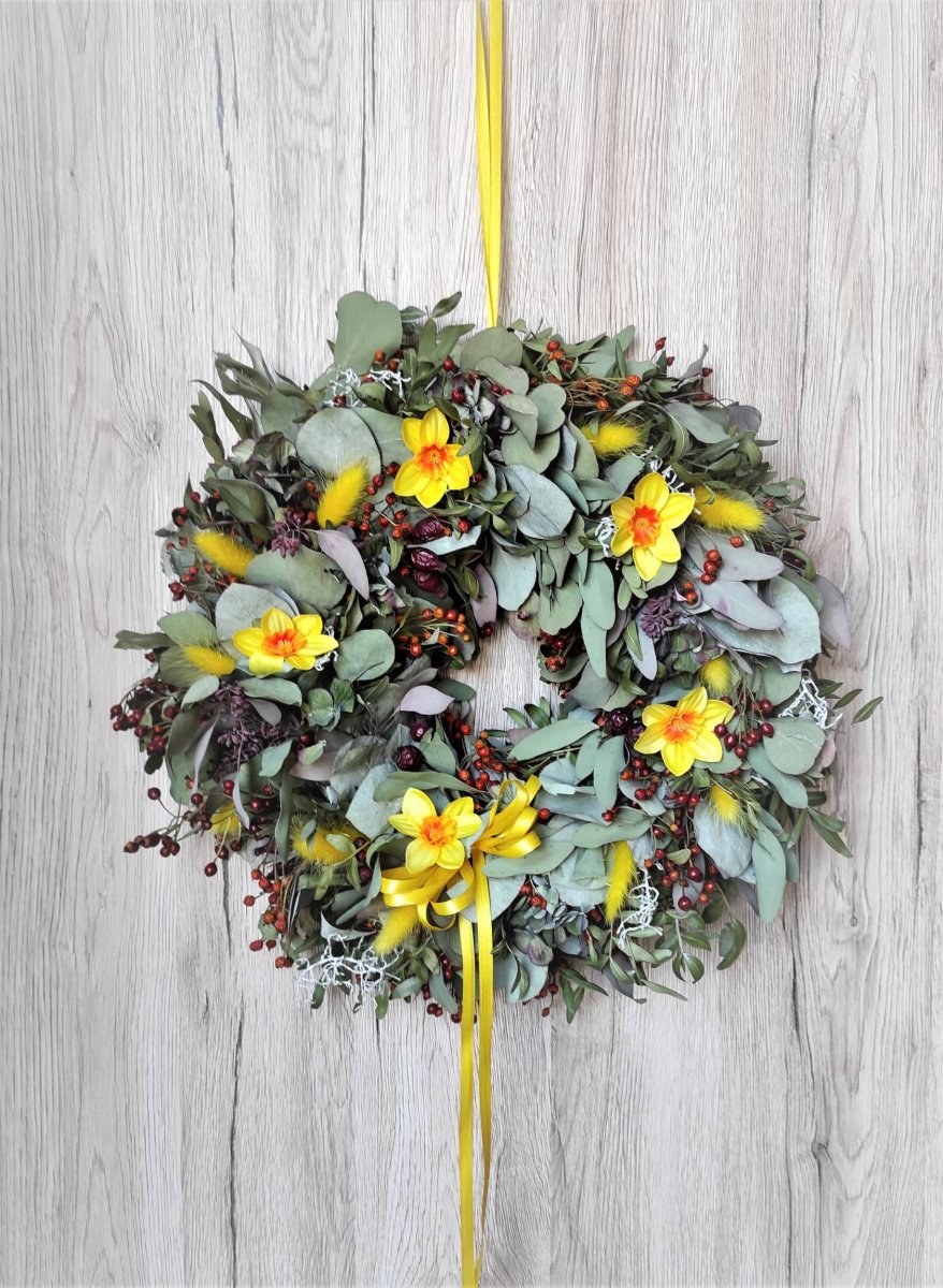 Jarní přírodní eukalypt. věnec 2