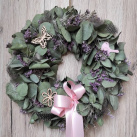 Eukalyptový věnec do růžové