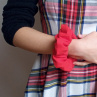 Textilní gumička/náramek – červená