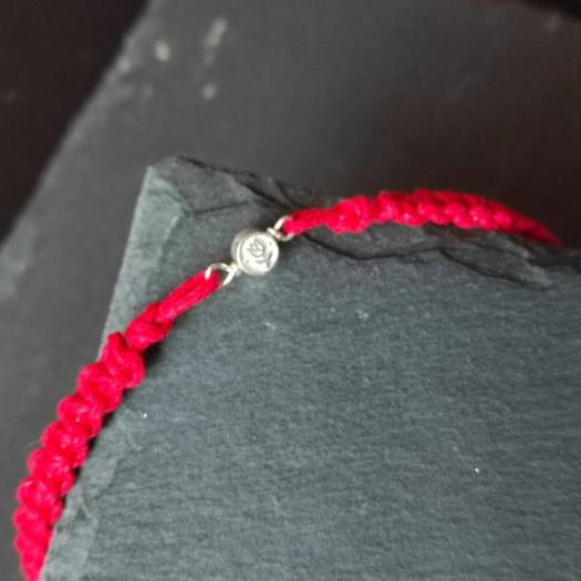 Náramek, Macramé, Stříbro, Tulipán
