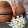 Dvě dózy vejce " Oprýskaný vzhled