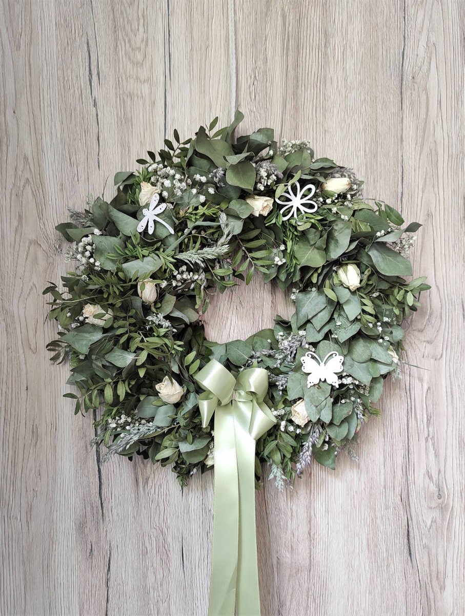 Přírodní eukalypt. věnec - zelenkavý