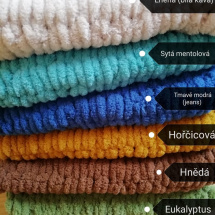 Měkká pletená deka puffy barva na přání 