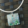 Square Glitter Blue Green