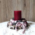 Vánoční svícen do vínovorůžové