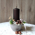 Vánoční svícen do hnědé