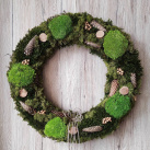 Přírodní mechový věnec - na objednávku